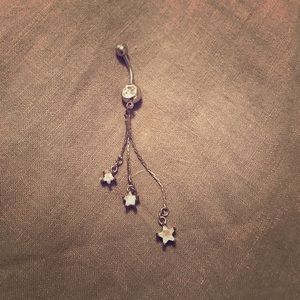 3 star belly button ring
